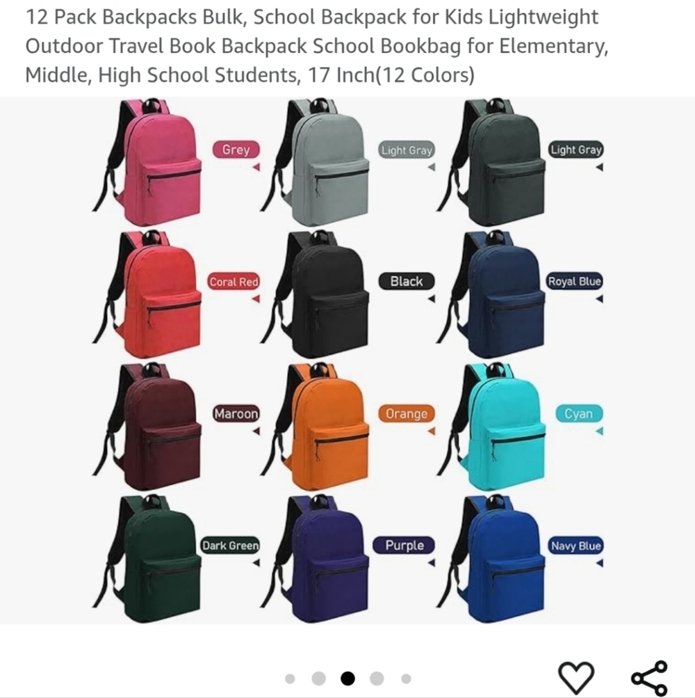 LOTS OF BACKPACK COLOURS